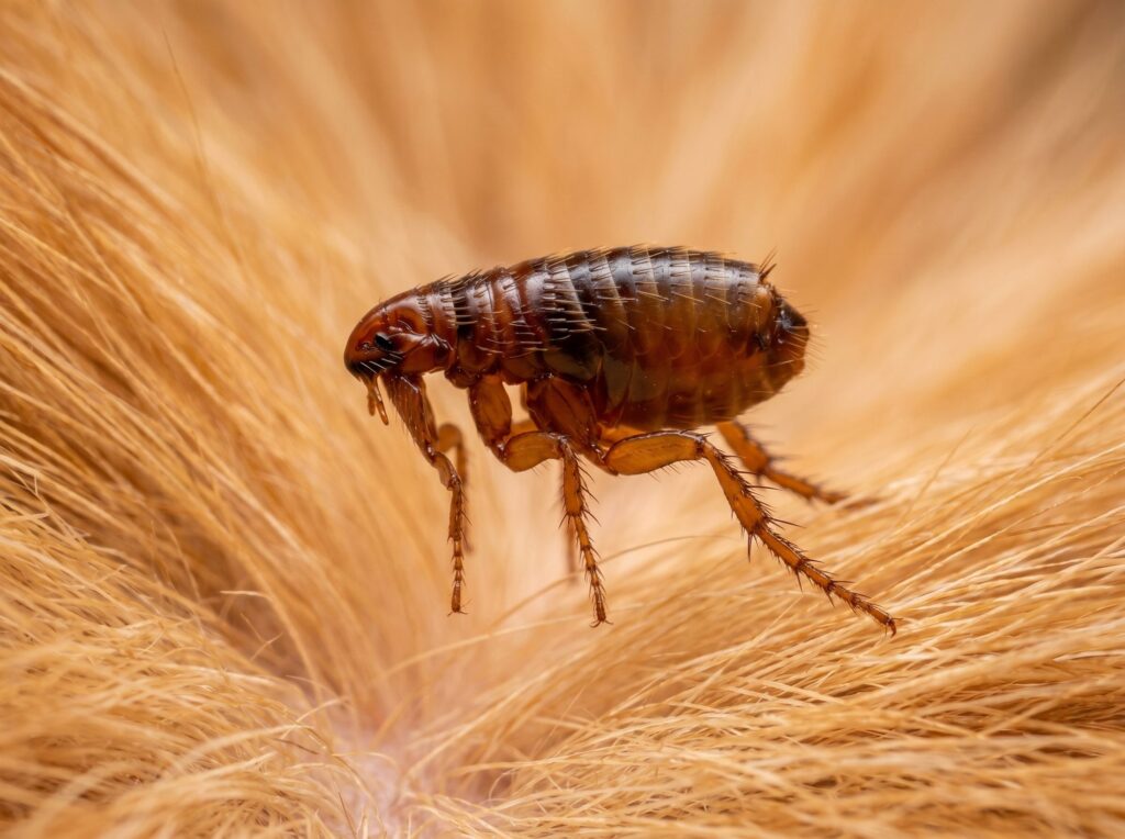Flea identification photo — Angel Home & Commercial Services pest library
