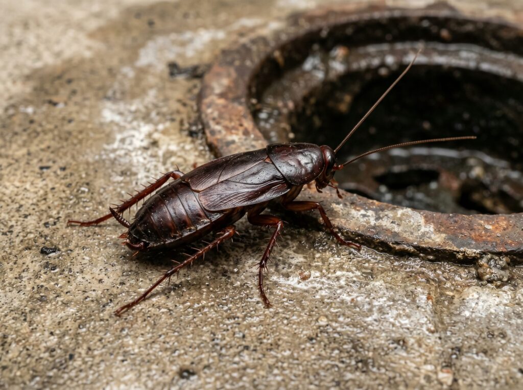 Oriental Cockroach identification photo — Angel Home & Commercial Services pest library